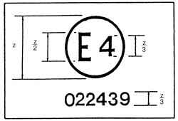 Номер ЕСЕ легко определить по большой букве Е и следующему за ней цифровому коду страны-изготовителя